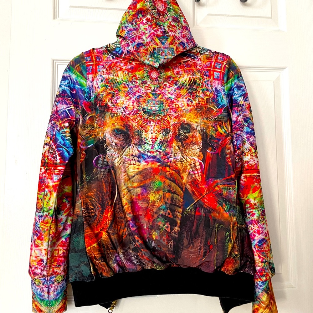 Ganesha Abstract Reversible Jumbie Hoodie